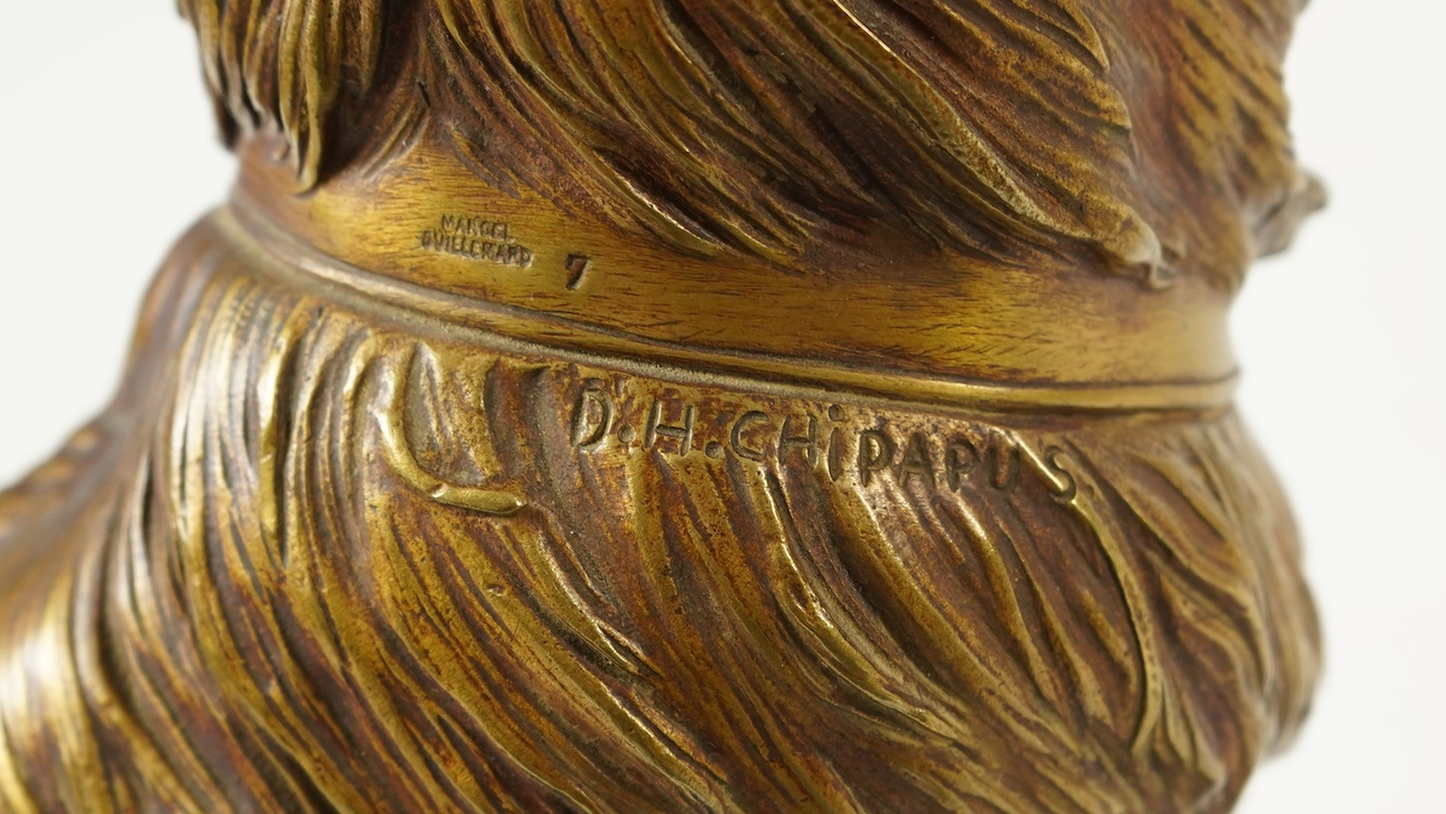 Attributed to Demétre H. Chiparus (Romanian, 1886-1947), a gilded bronze figure of a German Shepherd dog